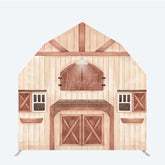 Aperturee Aperturee Rustic Wooden Farm House Barn Door Arch Backdrop